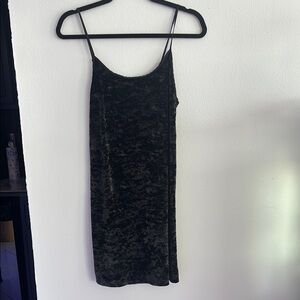 Victoria Secret Black Velvet Slip Dress